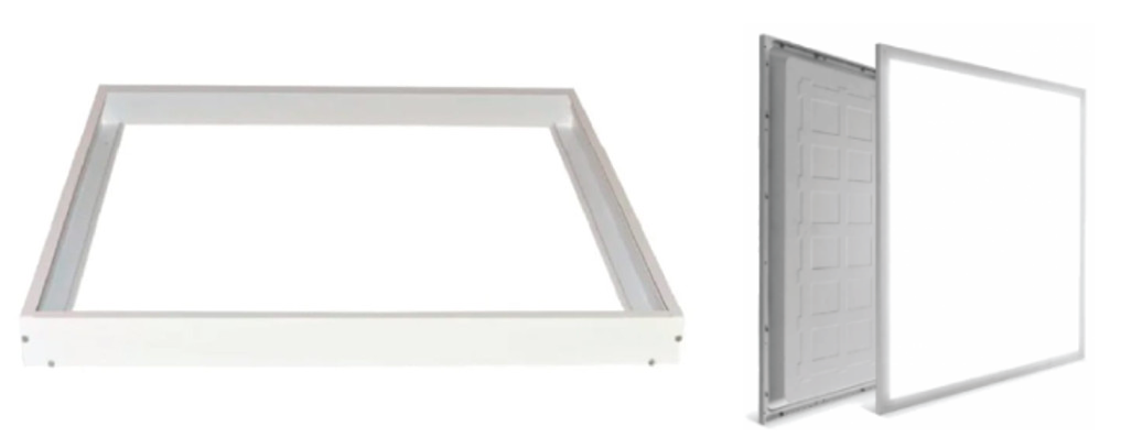 Світлодіодна панель VARGO 48 Вт, 595×595 мм, 4800 лм, 6500 К, у комплекті з накладною білою рамкою для LED-панелі VARGO